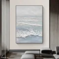 Hơi Thở Biển Cả – Tranh Sơn Acrylic Trừu Tượng Biển Xanh dương Trang Trí Phòng khách, Phòng ngủ – Phong Cách Hiện Đại