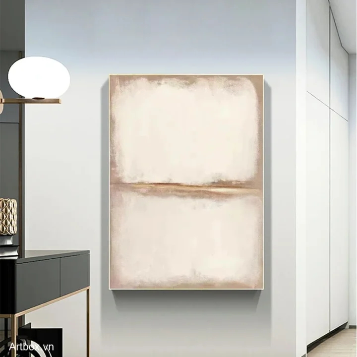 Hòa Quyện Tĩnh Lặng – Tranh Sơn Acrylic Trừu Tượng Trừu tượng Pastel Trang Trí Phòng khách, Phòng ngủ – Phong Cách Hiện Đại