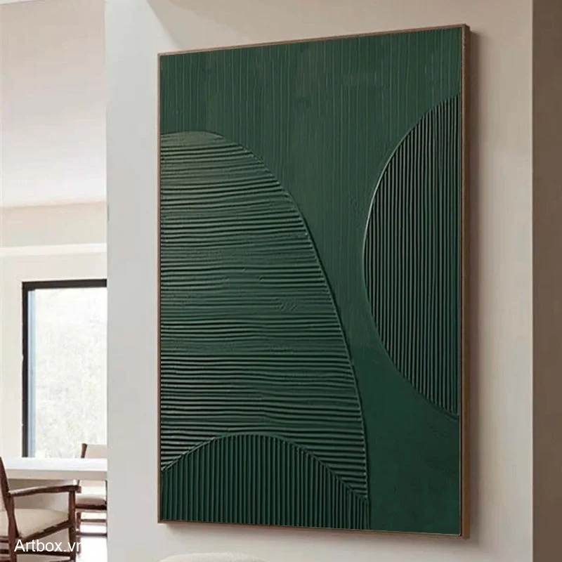 Hòa Quyện Của Đường Nét – Tranh Sơn Acrylic Trừu Tượng Trừu tượng Xanh lá Trang Trí Phòng khách, Phòng làm việc – Phong Cách Hiện Đại Hòa Quyện Của Đường Nét – Tranh Sơn Acrylic Trừu Tượng Trừu tượng Xanh lá Trang Trí Phòng khách, Phòng làm việc – Phong Cách Hiện Đại