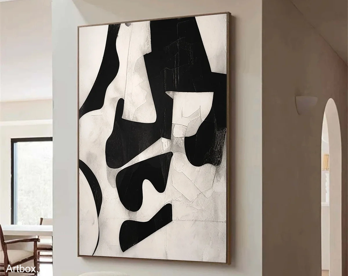 Hài Hòa Đen Trắng – Tranh Sơn Acrylic Trừu Tượng Trừu tượng Đen trắng Trang Trí Phòng khách, Phòng làm việc – Phong Cách Hiện Đại Hài Hòa Đen Trắng – Tranh Sơn Acrylic Trừu Tượng Trừu tượng Đen trắng Trang Trí Phòng khách, Phòng làm việc – Phong Cách Hiện Đại