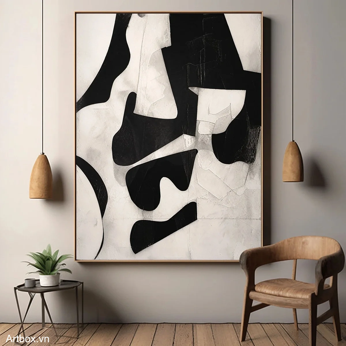 Hài Hòa Đen Trắng – Tranh Sơn Acrylic Trừu Tượng Trừu tượng Đen trắng Trang Trí Phòng khách, Phòng làm việc – Phong Cách Hiện Đại Hài Hòa Đen Trắng – Tranh Sơn Acrylic Trừu Tượng Trừu tượng Đen trắng Trang Trí Phòng khách, Phòng làm việc – Phong Cách Hiện Đại