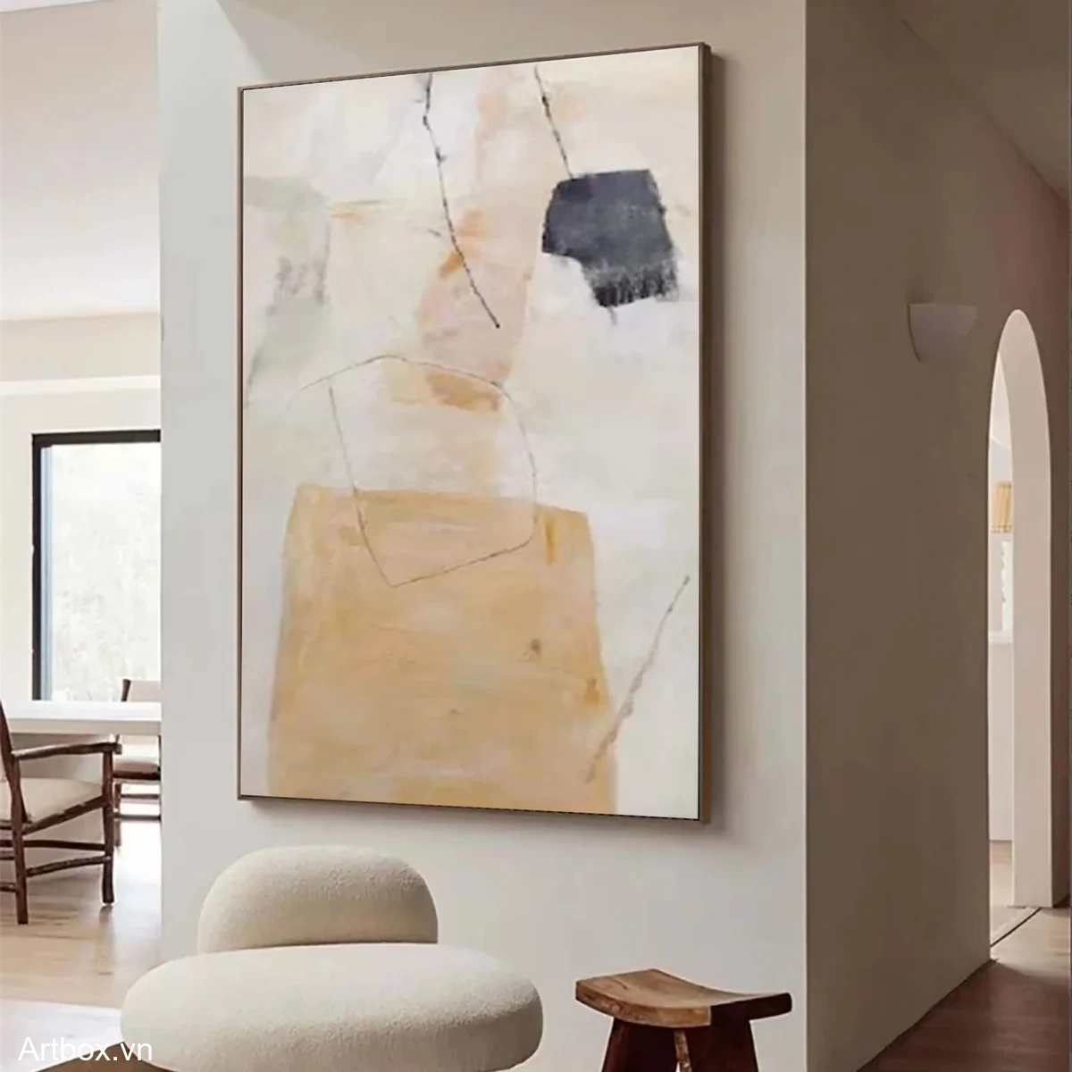 Hơi Thở Của Tự Nhiên – Tranh Sơn Acrylic Trừu Tượng Trừu tượng Đa sắc Trang Trí Phòng khách, Phòng ngủ – Phong Cách Hiện Đại