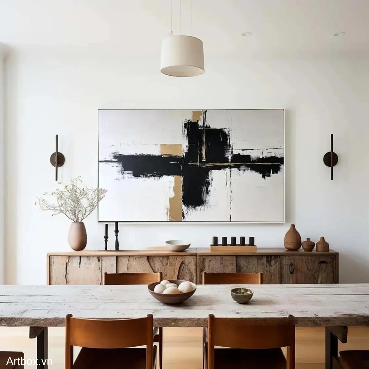 Hòa Quyện Đen Trắng - Mẫu 2