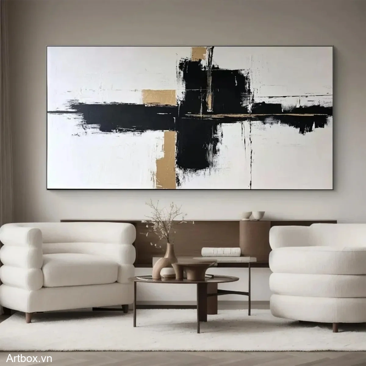 Hòa Quyện Đen Trắng - Mẫu 4