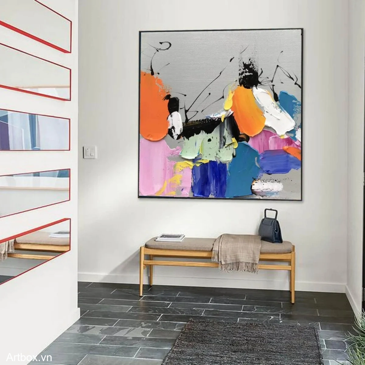 Sắc Màu Cuộc Sống – Tranh Sơn Acrylic Trừu Tượng Trừu tượng Đa sắc Trang Trí Phòng khách, Văn Phòng – Phong Cách Hiện Đại Sắc Màu Cuộc Sống – Tranh Sơn Acrylic Trừu Tượng Trừu tượng Đa sắc Trang Trí Phòng khách, Văn Phòng – Phong Cách Hiện Đại