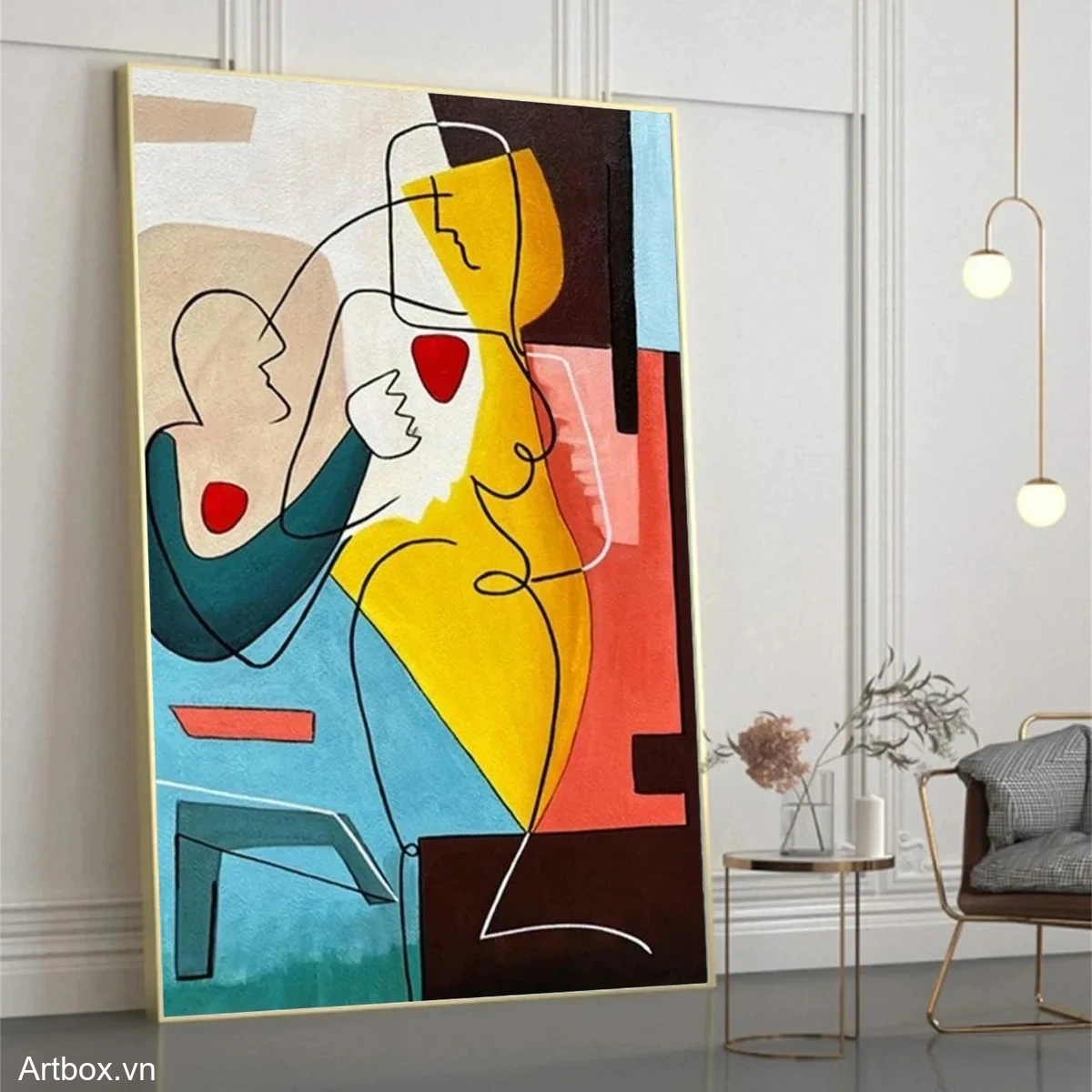 Hơi Ấm Của Tình Yêu – Tranh Sơn Acrylic Trừu Tượng Hình thể Đa sắc Trang Trí Phòng khách, Phòng ngủ – Phong Cách Hiện Đại Hơi Ấm Của Tình Yêu – Tranh Sơn Acrylic Trừu Tượng Hình thể Đa sắc Trang Trí Phòng khách, Phòng ngủ – Phong Cách Hiện Đại