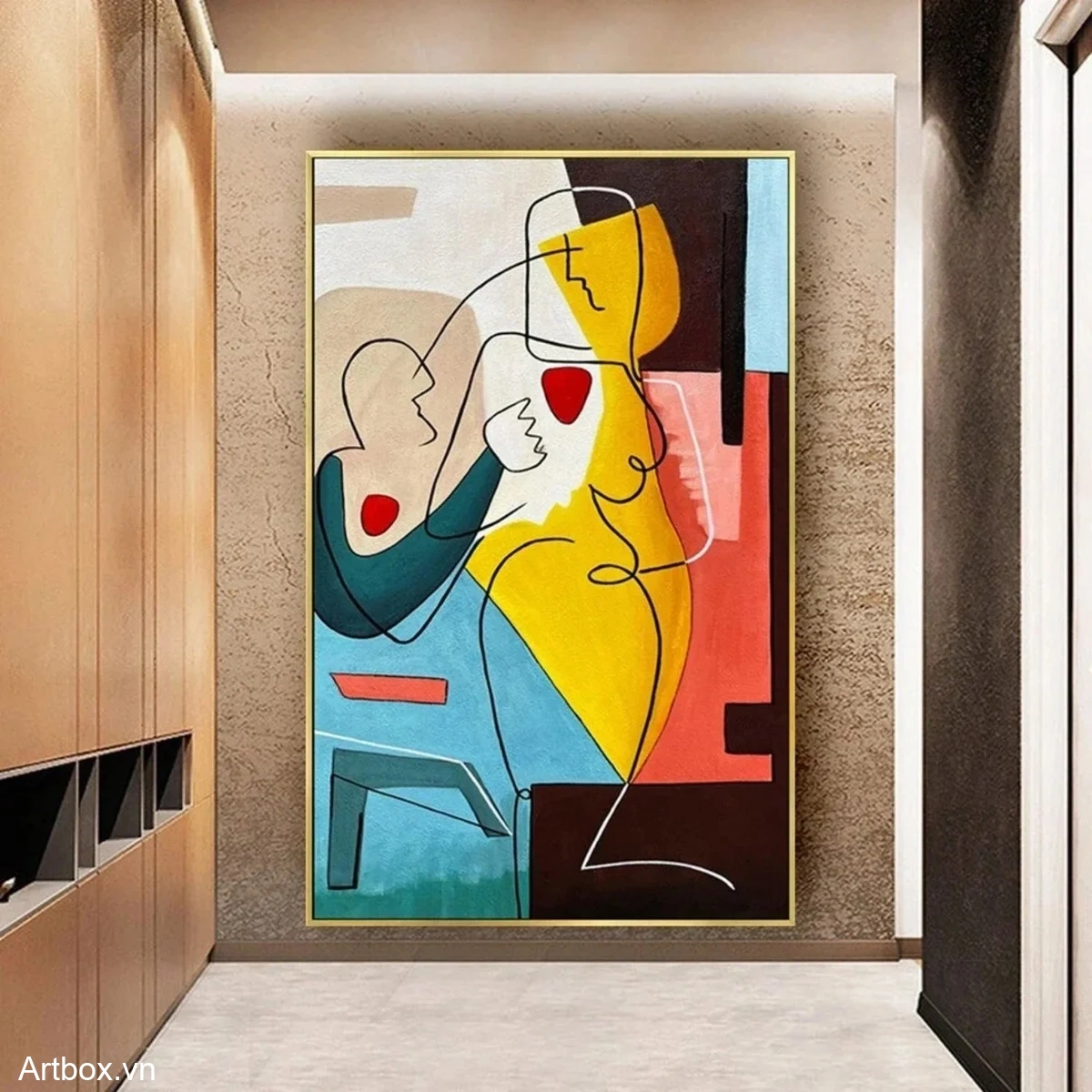 Hơi Ấm Của Tình Yêu – Tranh Sơn Acrylic Trừu Tượng Hình thể Đa sắc Trang Trí Phòng khách, Phòng ngủ – Phong Cách Hiện Đại Hơi Ấm Của Tình Yêu – Tranh Sơn Acrylic Trừu Tượng Hình thể Đa sắc Trang Trí Phòng khách, Phòng ngủ – Phong Cách Hiện Đại