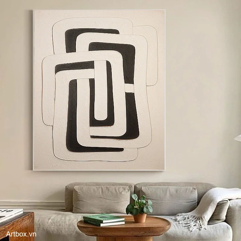 Hình Khối Đen Trắng - Mẫu 2