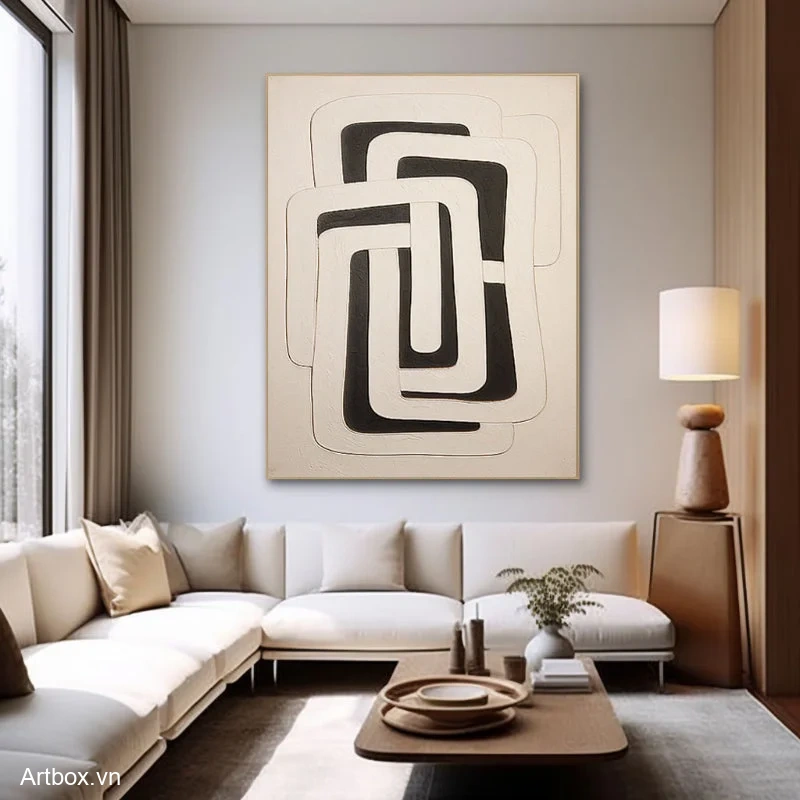 Hình Khối Đen Trắng - Mẫu 4