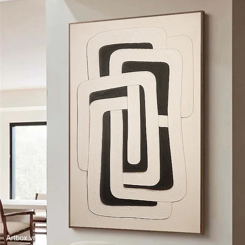 Hình Khối Đen Trắng – Tranh Sơn Acrylic Trừu Tượng Trừu tượng Đen trắng Trang Trí Phòng khách, Phòng làm việc – Phong Cách Hiện Đại Hình Khối Đen Trắng – Tranh Sơn Acrylic Trừu Tượng Trừu tượng Đen trắng Trang Trí Phòng khách, Phòng làm việc – Phong Cách Hiện Đại