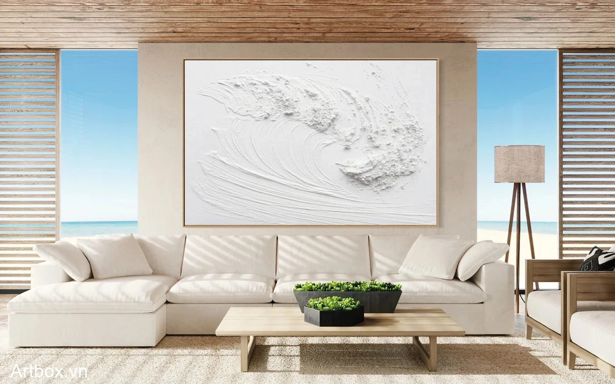 Dòng Chảy Tĩnh Lặng – Tranh Sơn Acrylic Trừu Tượng Trừu tượng Đa sắc Trang Trí Phòng khách, Phòng ngủ – Phong Cách Hiện Đại