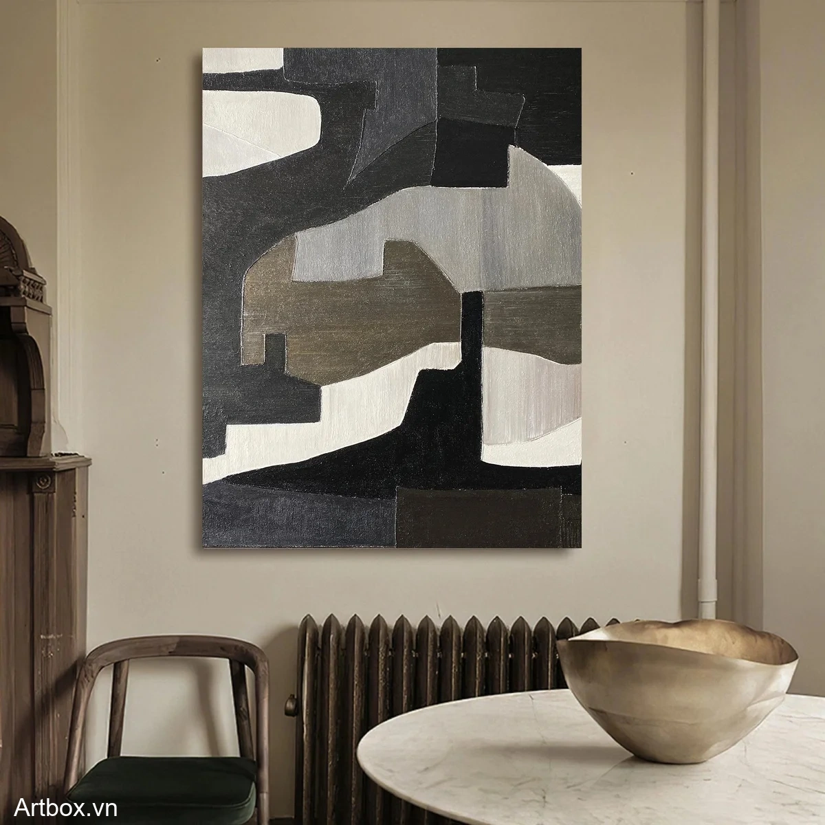 Hòa Quyện Đen Trắng - Mẫu 4