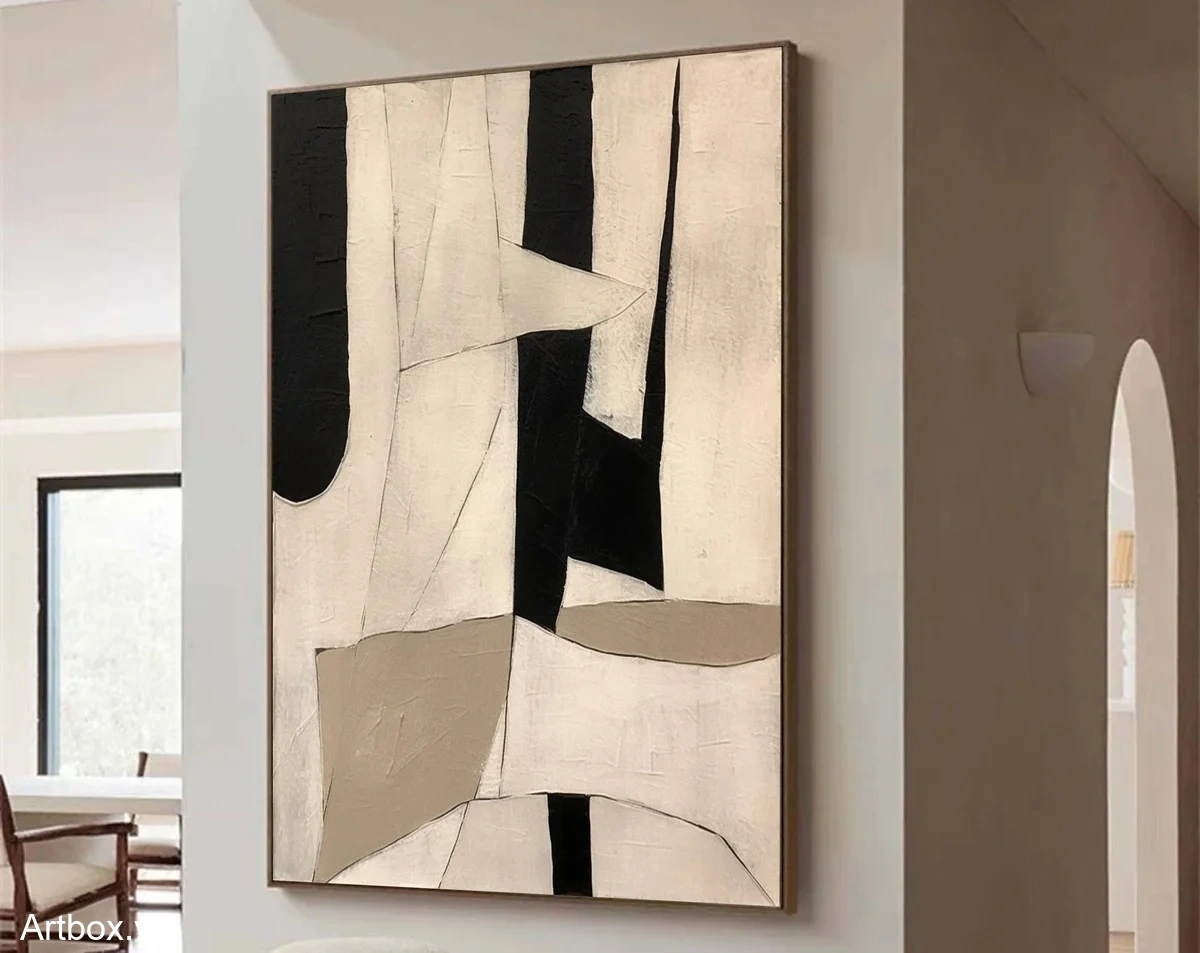 Bản Giao Hưởng Tĩnh Lặng – Tranh Sơn Acrylic Trừu Tượng Trừu tượng Đen trắng Trang Trí Phòng khách, Phòng làm việc – Phong Cách Hiện Đại Bản Giao Hưởng Tĩnh Lặng – Tranh Sơn Acrylic Trừu Tượng Trừu tượng Đen trắng Trang Trí Phòng khách, Phòng làm việc – Phong Cách Hiện Đại