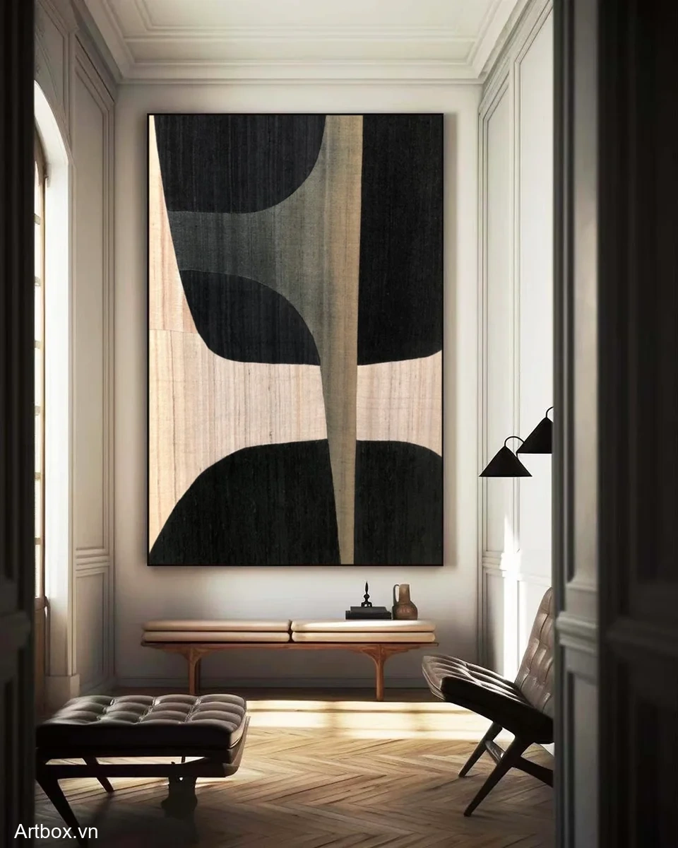 Hòa Quyện Đen Trắng – Tranh Sơn Acrylic Trừu Tượng Trừu tượng Đen trắng Trang Trí Phòng khách, Phòng làm việc – Phong Cách Hiện Đại Hòa Quyện Đen Trắng – Tranh Sơn Acrylic Trừu Tượng Trừu tượng Đen trắng Trang Trí Phòng khách, Phòng làm việc – Phong Cách Hiện Đại