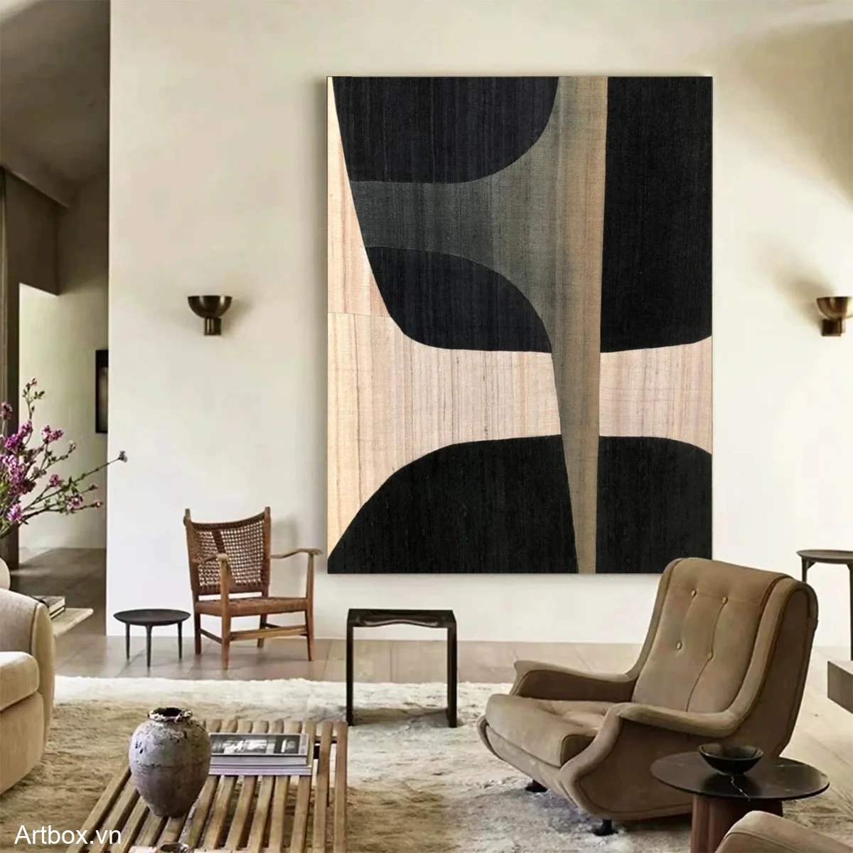 Hòa Quyện Đen Trắng – Tranh Sơn Acrylic Trừu Tượng Trừu tượng Đen trắng Trang Trí Phòng khách, Phòng làm việc – Phong Cách Hiện Đại Hòa Quyện Đen Trắng – Tranh Sơn Acrylic Trừu Tượng Trừu tượng Đen trắng Trang Trí Phòng khách, Phòng làm việc – Phong Cách Hiện Đại