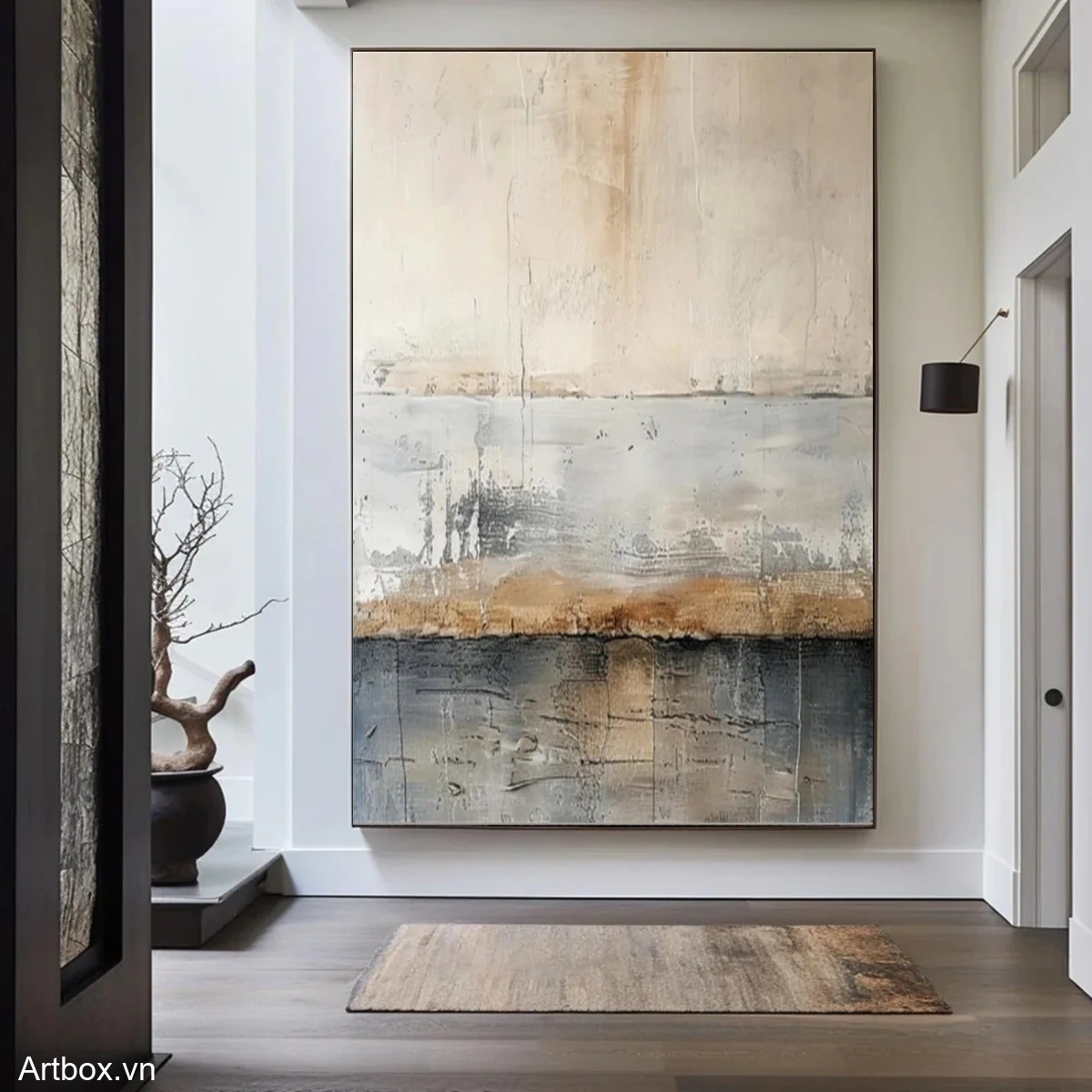 Hòa Nhạc Tĩnh Lặng – Tranh Sơn Acrylic Trừu Tượng Trừu tượng Đa sắc Trang Trí Phòng khách, Phòng ngủ – Phong Cách Hiện Đại