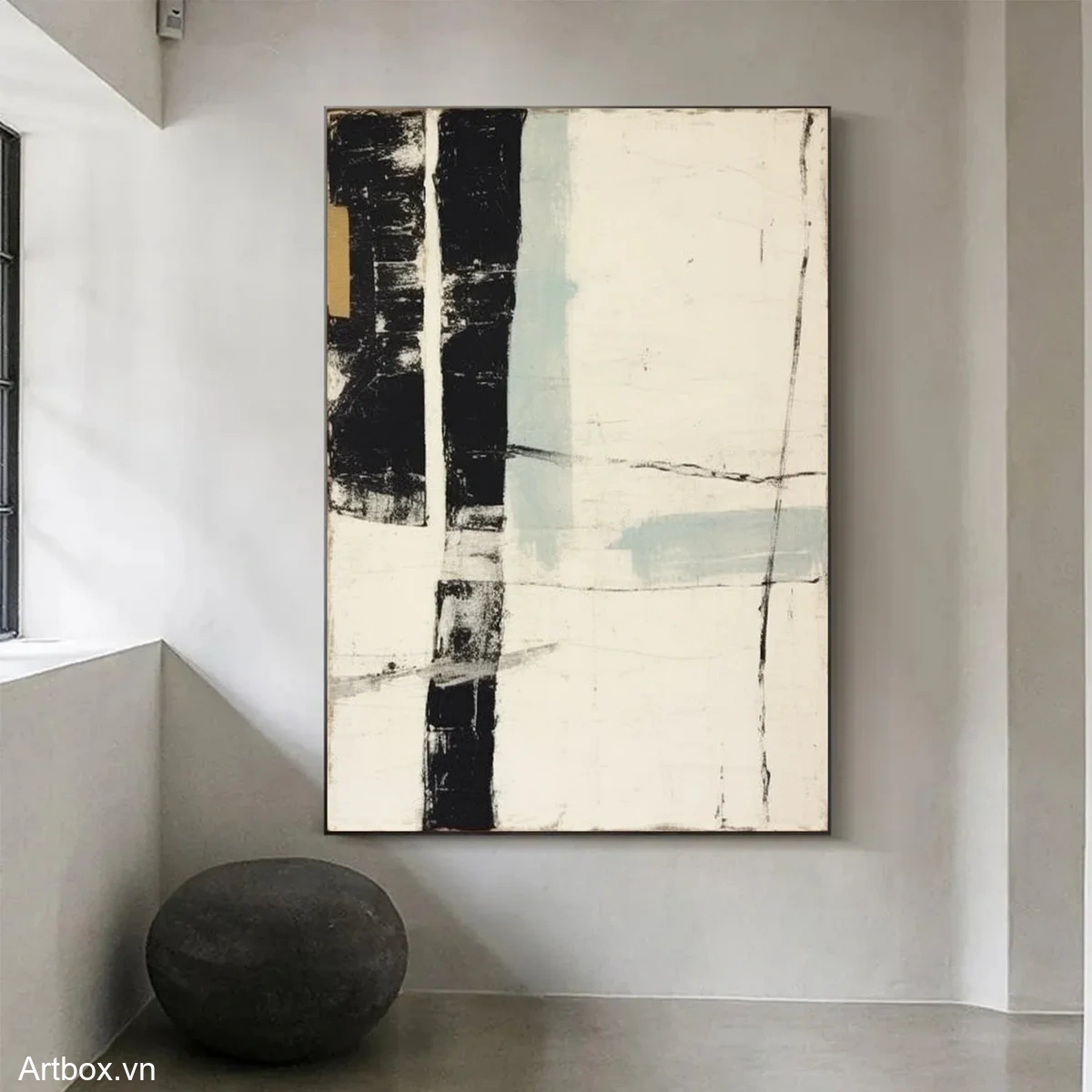 Bản Giao Hưởng Trừu Tượng – Tranh Sơn Acrylic Trừu Tượng Trừu tượng Đen trắng Trang Trí Phòng khách, Phòng làm việc – Phong Cách Hiện Đại Bản Giao Hưởng Trừu Tượng – Tranh Sơn Acrylic Trừu Tượng Trừu tượng Đen trắng Trang Trí Phòng khách, Phòng làm việc – Phong Cách Hiện Đại