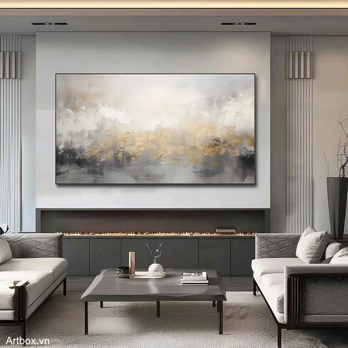 Sắc Vàng Trên Nền Xám - Mẫu 2