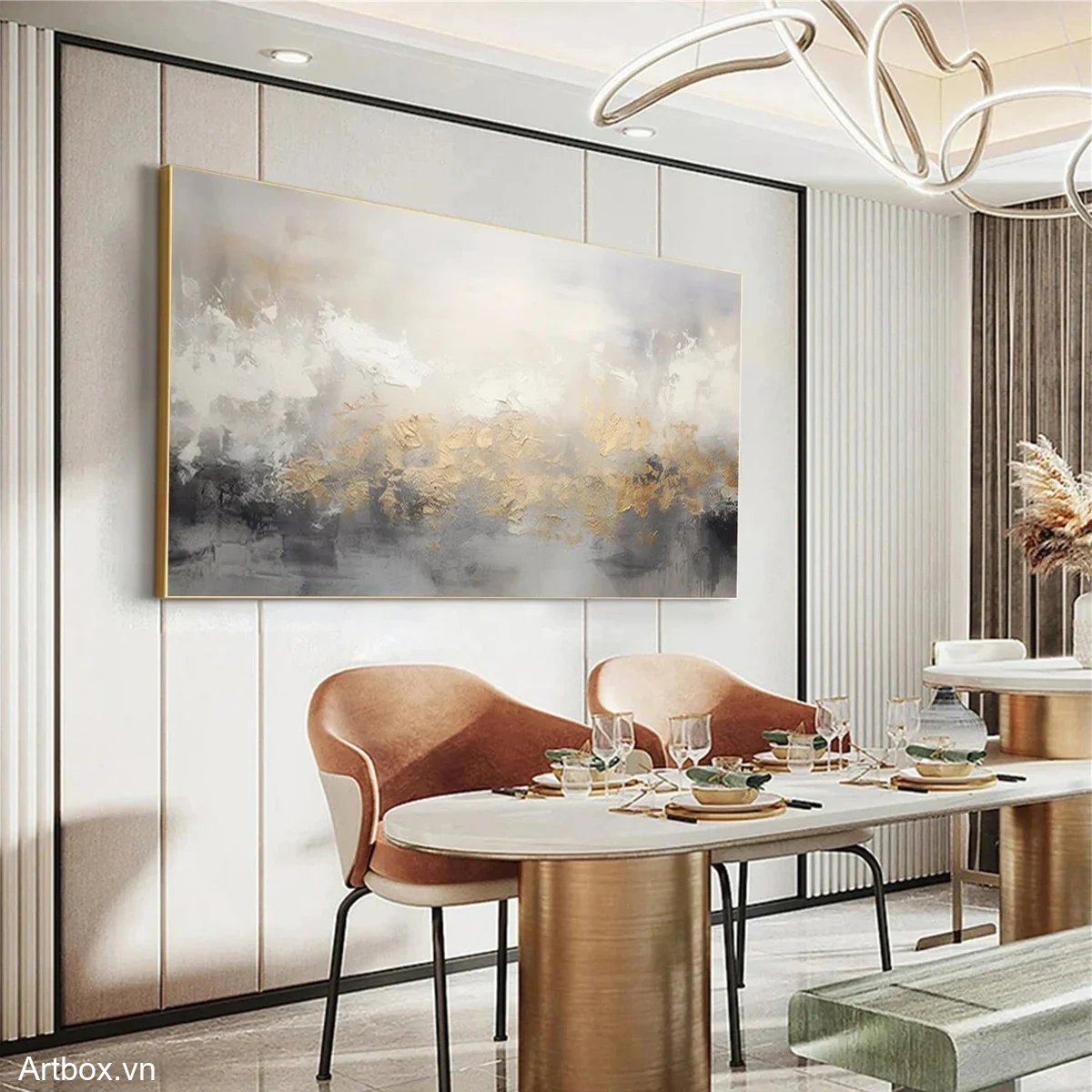 Sắc Vàng Trên Nền Xám - Mẫu 4