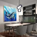Khúc Nhạc Biển Cả – Tranh Sơn Acrylic Trừu Tượng Động vật Đa sắc Trang Trí Phòng khách, Phòng ngủ – Phong Cách Hiện Đại
