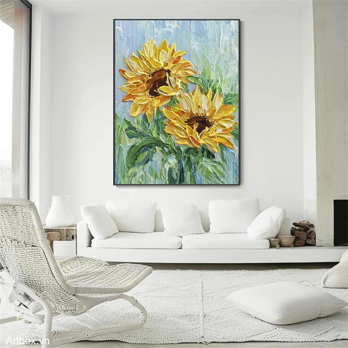 Vườn Hoa Hướng Dương – Tranh Sơn Acrylic Trừu Tượng Hoa Vàng Trang Trí Phòng khách, Phòng ngủ – Phong Cách Hiện Đại Vườn Hoa Hướng Dương – Tranh Sơn Acrylic Trừu Tượng Hoa Vàng Trang Trí Phòng khách, Phòng ngủ – Phong Cách Hiện Đại