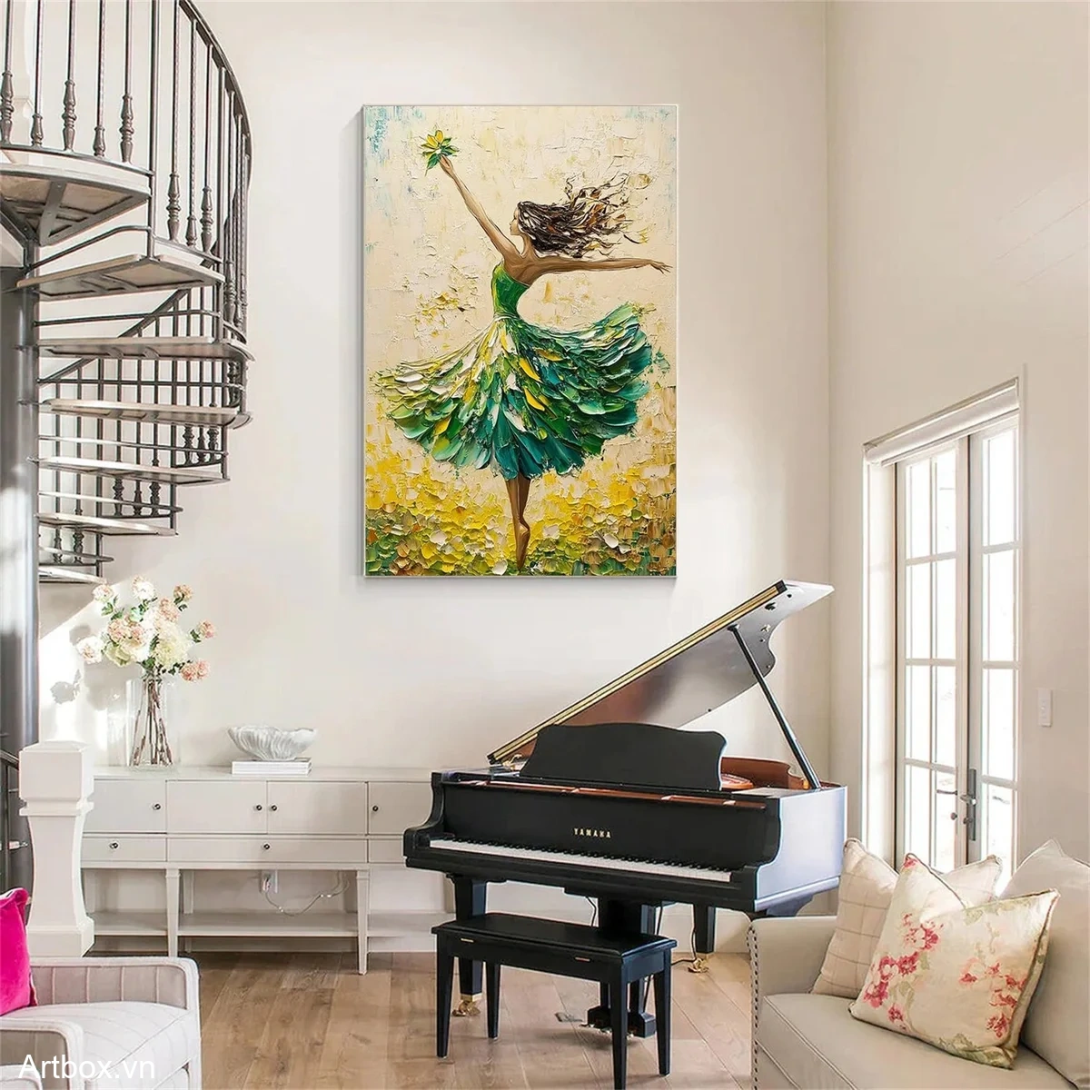 Vũ Điệu Của Thiên Nhiên – Tranh Sơn Acrylic Trừu Tượng Hình thể Đa sắc Trang Trí Phòng khách, Phòng ngủ – Phong Cách Hiện Đại Vũ Điệu Của Thiên Nhiên – Tranh Sơn Acrylic Trừu Tượng Hình thể Đa sắc Trang Trí Phòng khách, Phòng ngủ – Phong Cách Hiện Đại