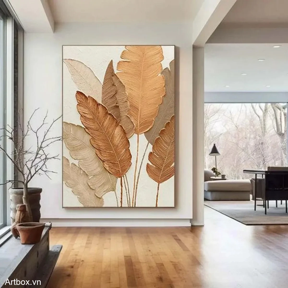 Hơi Thở Tự Nhiên – Tranh Sơn Acrylic Trừu Tượng Cây Nâu be Trang Trí Phòng khách, Phòng ngủ – Phong Cách Hiện Đại Hơi Thở Tự Nhiên – Tranh Sơn Acrylic Trừu Tượng Cây Nâu be Trang Trí Phòng khách, Phòng ngủ – Phong Cách Hiện Đại