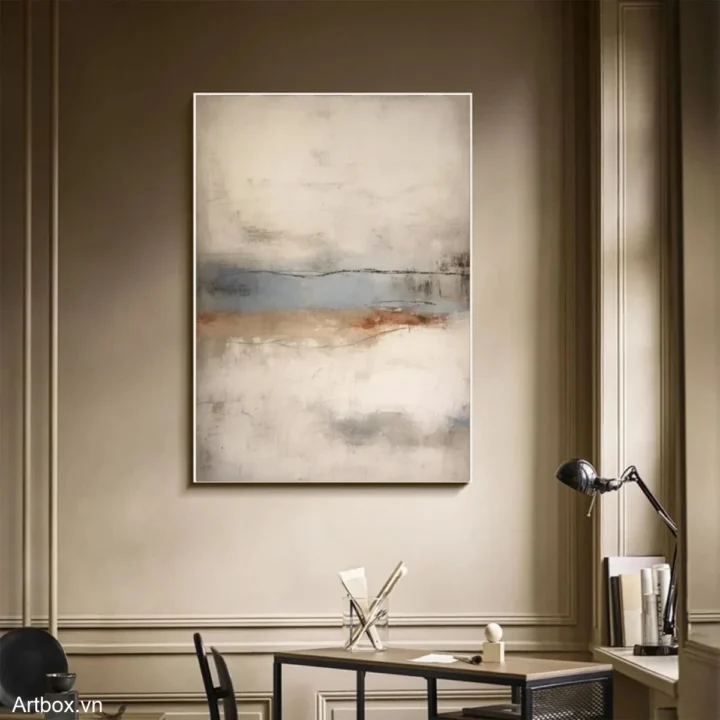 Hòa Nhạc Tĩnh Lặng – Tranh Sơn Acrylic Trừu Tượng Trừu tượng Đa sắc Trang Trí Phòng khách, Phòng làm việc – Phong Cách Hiện Đại