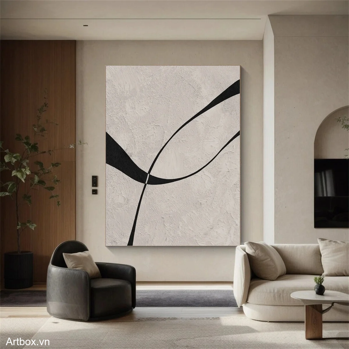 Hòa Quyện Đen Trắng - Mẫu 2