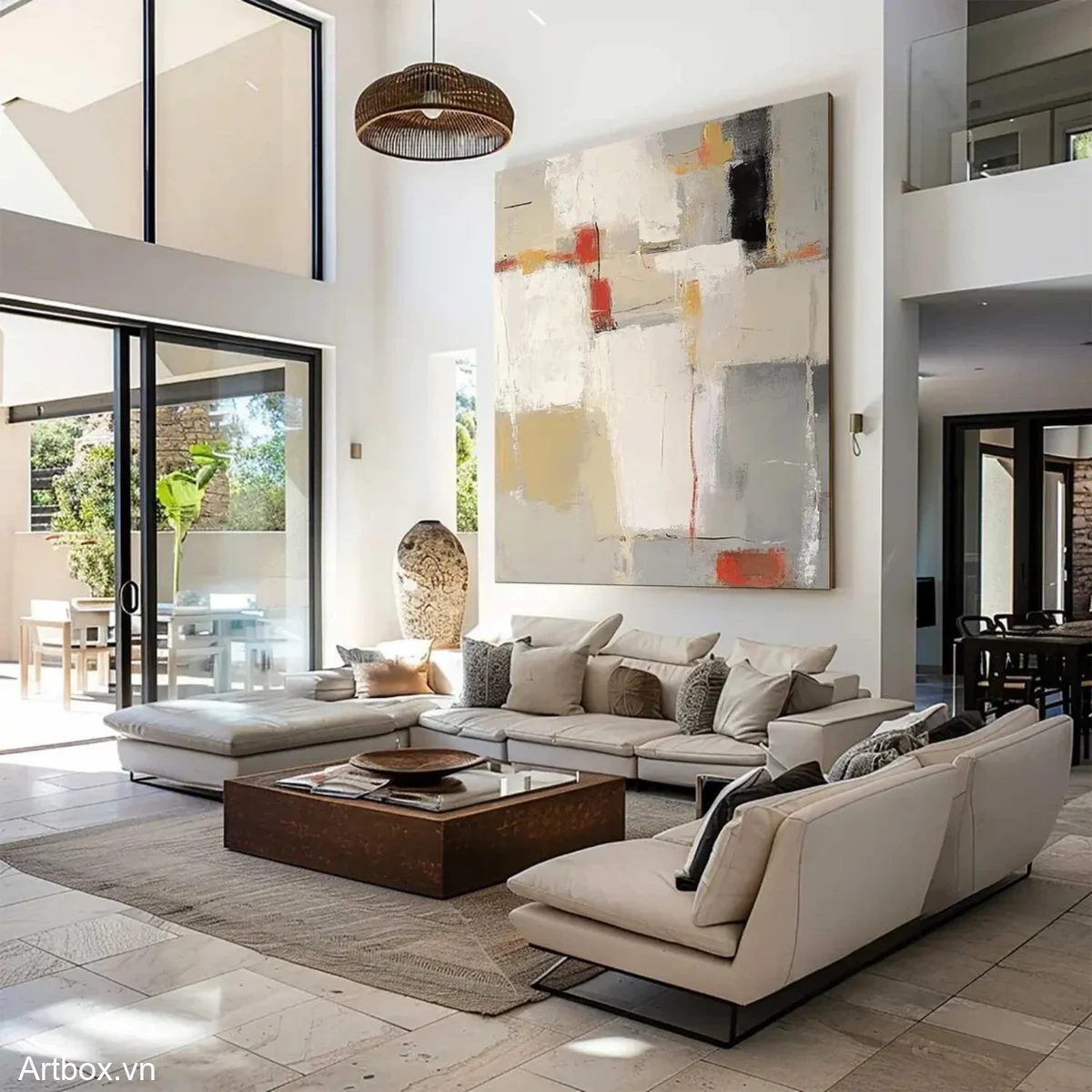 Hòa sắc trừu tượng - Mẫu 2