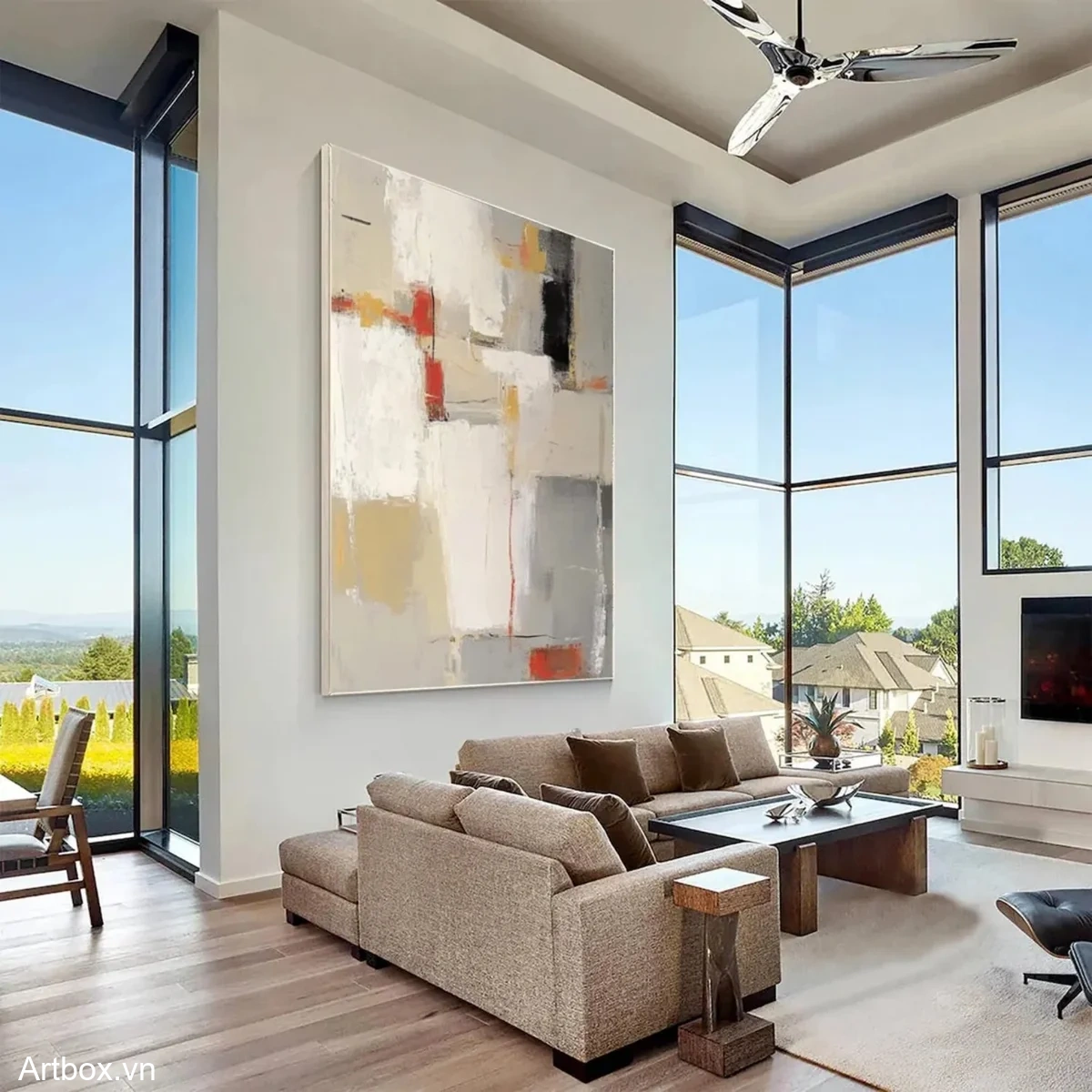 Hòa sắc trừu tượng - Mẫu 3