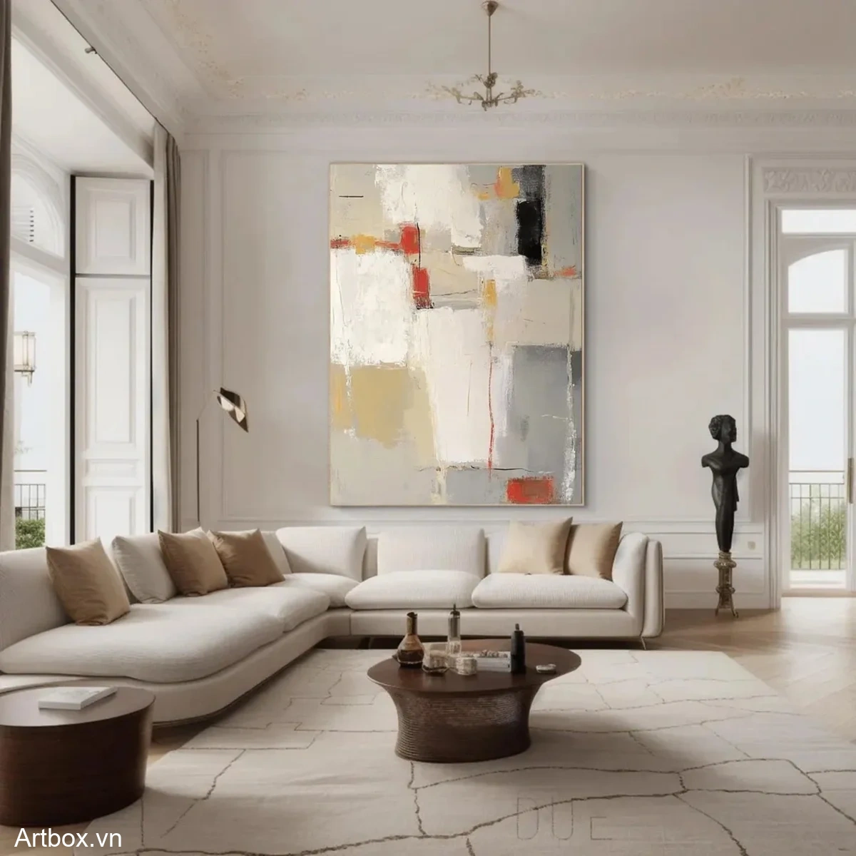 Hòa Sắc Trừu Tượng – Tranh Sơn Acrylic Trừu Tượng Trừu tượng Đa sắc Trang Trí Phòng khách, Phòng làm việc – Phong Cách Hiện Đại Hòa Sắc Trừu Tượng – Tranh Sơn Acrylic Trừu Tượng Trừu tượng Đa sắc Trang Trí Phòng khách, Phòng làm việc – Phong Cách Hiện Đại