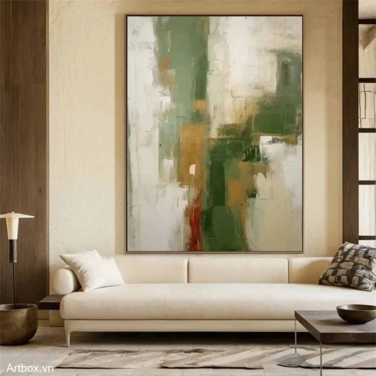 Hòa Quyện Cảm Xúc – Tranh Sơn Acrylic Trừu Tượng Trừu tượng Đa sắc Trang Trí Phòng khách, Phòng làm việc – Phong Cách Hiện Đại