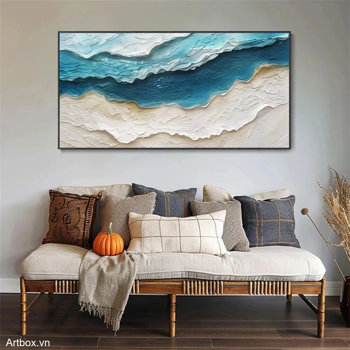 Biển Xanh Mênh Mông – Tranh Sơn Acrylic Trừu Tượng Biển Xanh dương Trang Trí Phòng khách, Phòng ngủ – Phong Cách Hiện Đại Biển Xanh Mênh Mông – Tranh Sơn Acrylic Trừu Tượng Biển Xanh dương Trang Trí Phòng khách, Phòng ngủ – Phong Cách Hiện Đại