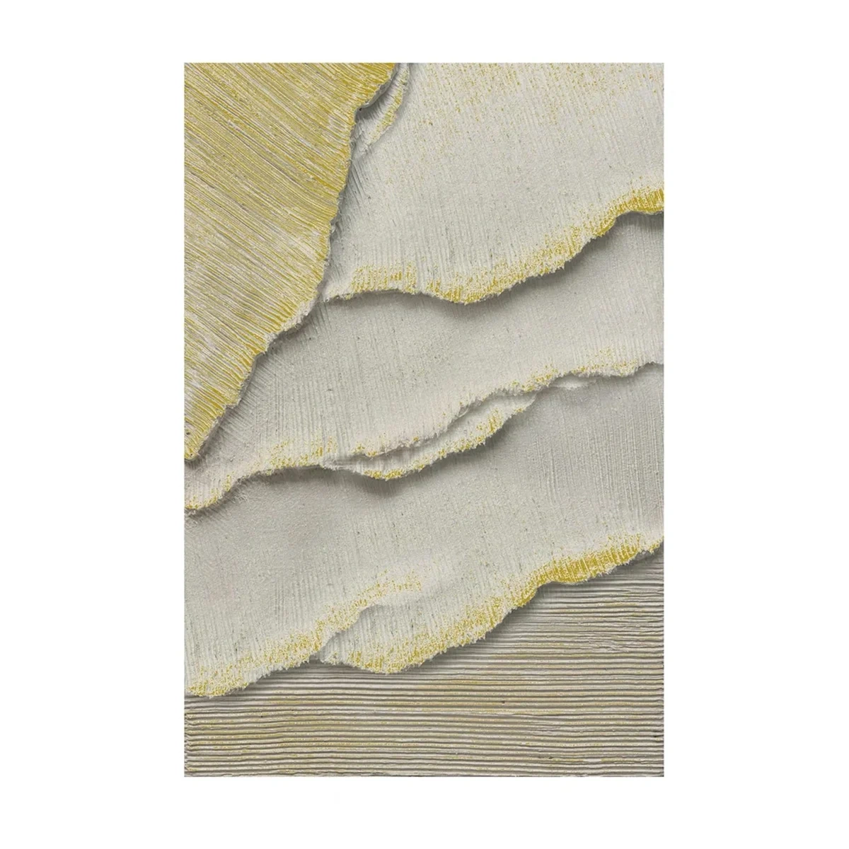 Sóng Vàng Dịu Dàng – Tranh Sơn Acrylic Trừu Tượng Trừu tượng Đa sắc Trang Trí Phòng khách, Phòng làm việc – Phong Cách Hiện Đại