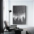 Bản Giao Hưởng Đen Trắng – Tranh Sơn Acrylic Trừu Tượng Trừu tượng Đen trắng Trang Trí Phòng khách, Phòng làm việc – Phong Cách Hiện Đại Bản Giao Hưởng Đen Trắng – Tranh Sơn Acrylic Trừu Tượng Trừu tượng Đen trắng Trang Trí Phòng khách, Phòng làm việc – Phong Cách Hiện Đại