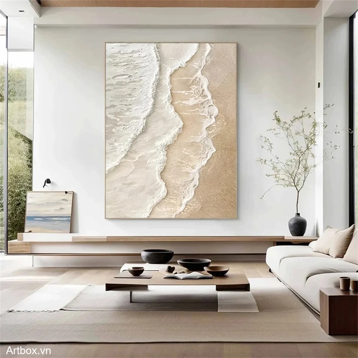 Hơi Thở Của Biển – Tranh Sơn Acrylic Trừu Tượng Biển Đa sắc Trang Trí Phòng khách, Phòng ngủ – Phong Cách Hiện Đại