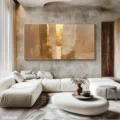 Hơi Ấm Của Cát Và Vàng – Tranh Sơn Acrylic Trừu Tượng Trừu tượng Nâu be Trang Trí Phòng khách, Phòng ngủ – Phong Cách Hiện Đại Hơi Ấm Của Cát Và Vàng – Tranh Sơn Acrylic Trừu Tượng Trừu tượng Nâu be Trang Trí Phòng khách, Phòng ngủ – Phong Cách Hiện Đại