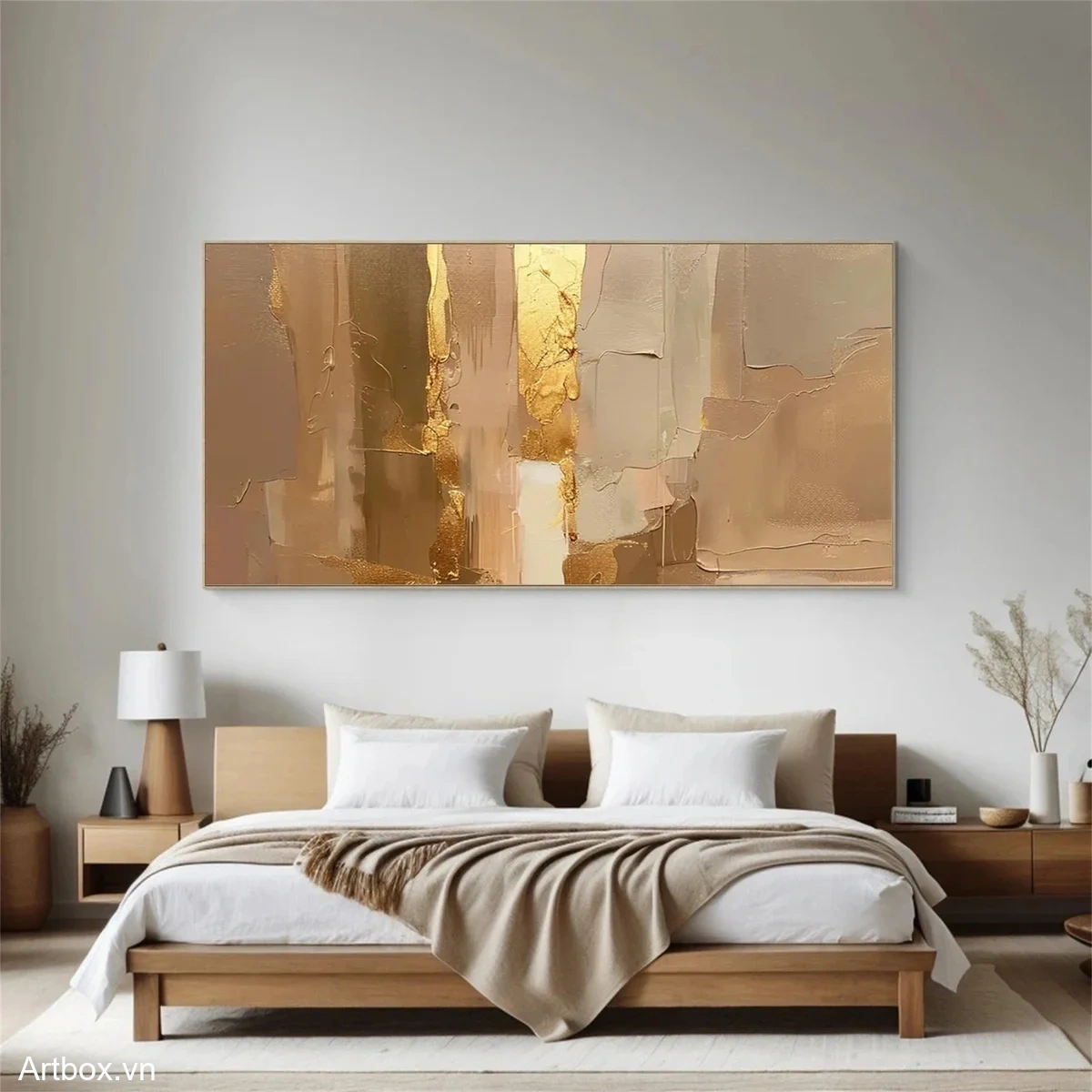 Hơi Ấm Của Cát Và Vàng – Tranh Sơn Acrylic Trừu Tượng Trừu tượng Nâu be Trang Trí Phòng khách, Phòng ngủ – Phong Cách Hiện Đại Hơi Ấm Của Cát Và Vàng – Tranh Sơn Acrylic Trừu Tượng Trừu tượng Nâu be Trang Trí Phòng khách, Phòng ngủ – Phong Cách Hiện Đại