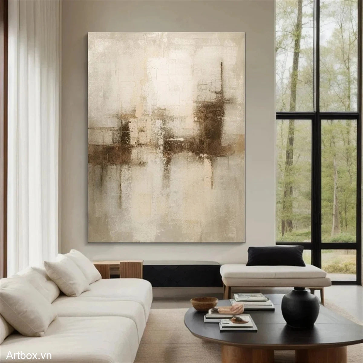 Hòa quyện sắc màu đất - Mẫu 1