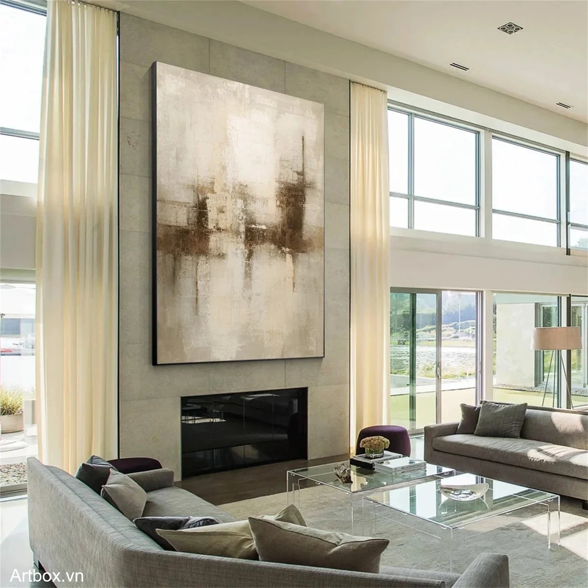 Hòa quyện sắc màu đất - Mẫu 2