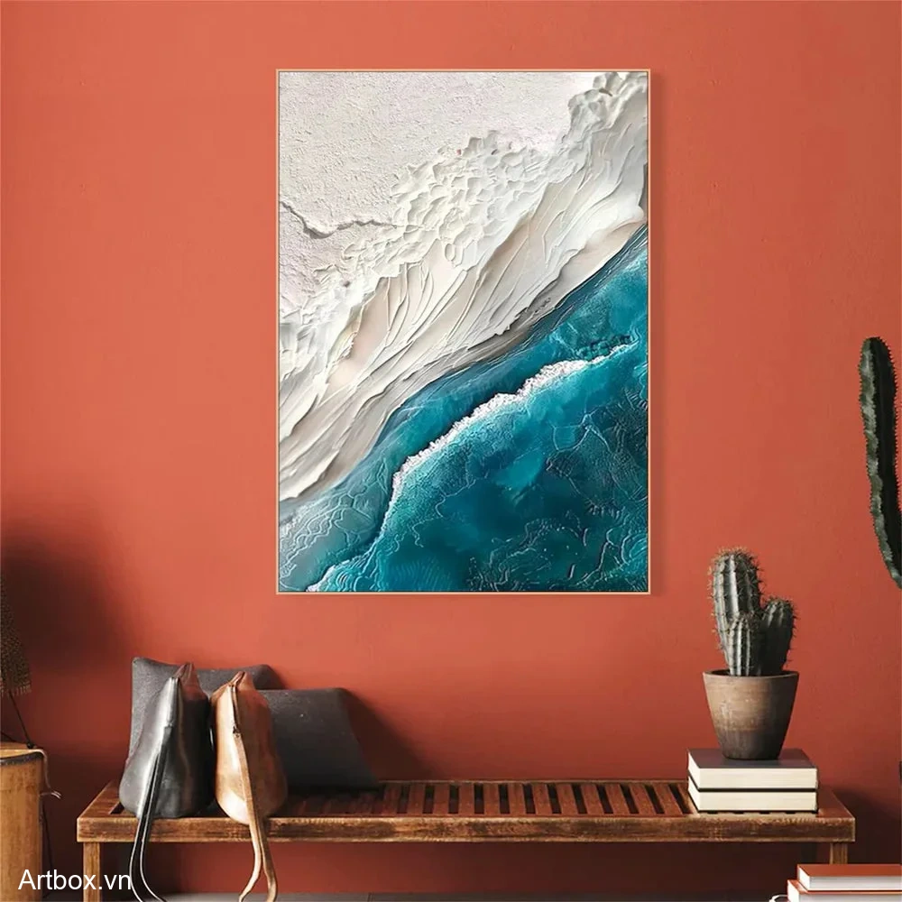 Hòa Quyện Giữa Biển Và Cát – Tranh Sơn Acrylic Trừu Tượng Biển Xanh dương Trang Trí Phòng khách, Phòng ngủ – Phong Cách Hiện Đại Hòa Quyện Giữa Biển Và Cát – Tranh Sơn Acrylic Trừu Tượng Biển Xanh dương Trang Trí Phòng khách, Phòng ngủ – Phong Cách Hiện Đại