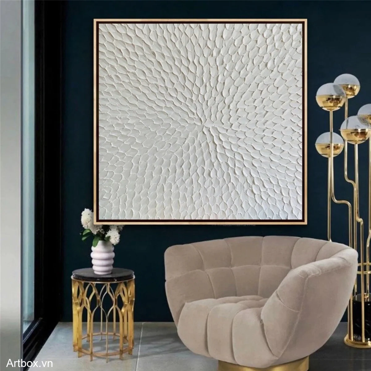 Giai Điệu Của Ánh Sáng – Tranh Sơn Acrylic Trừu Tượng Trừu tượng Đa sắc Trang Trí Phòng khách, Phòng ngủ – Phong Cách Hiện Đại