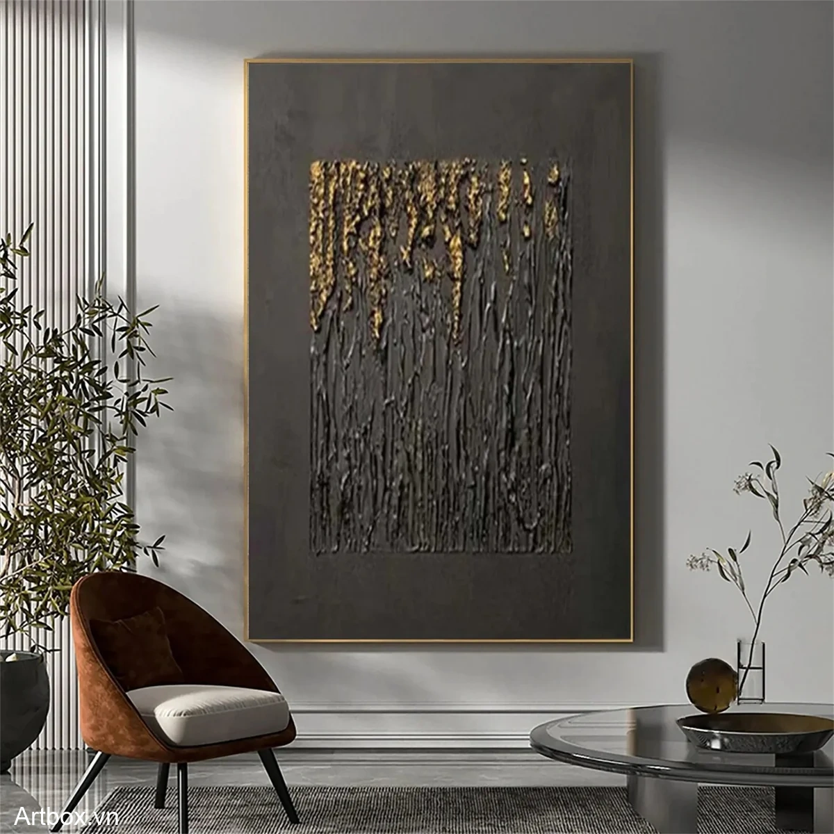 Hơi Thở Của Đất – Tranh Sơn Acrylic Trừu Tượng Trừu tượng Đa sắc Trang Trí Phòng khách, Phòng làm việc – Phong Cách Hiện Đại