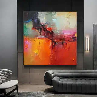 Vũ Điệu Của Sóng – Tranh Sơn Acrylic Trừu Tượng Biển Xanh ngọc Trang Trí Phòng khách, Phòng ngủ – Phong Cách Hiện Đại