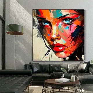 Vũ Điệu Của Sóng – Tranh Sơn Acrylic Trừu Tượng Biển Xanh ngọc Trang Trí Phòng khách, Phòng ngủ – Phong Cách Hiện Đại